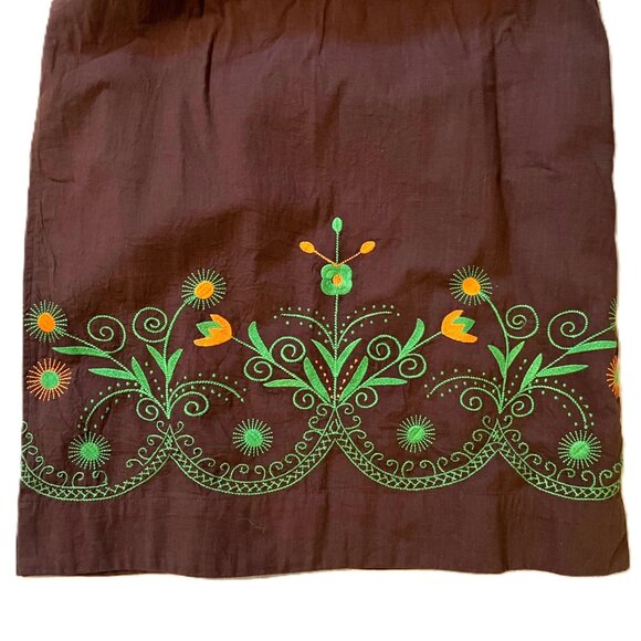 Uncle Frank by Ivy Jane Embroidered Floral XS Dress V-Neck Short Sleeve Cotton - Picture 8 of 10